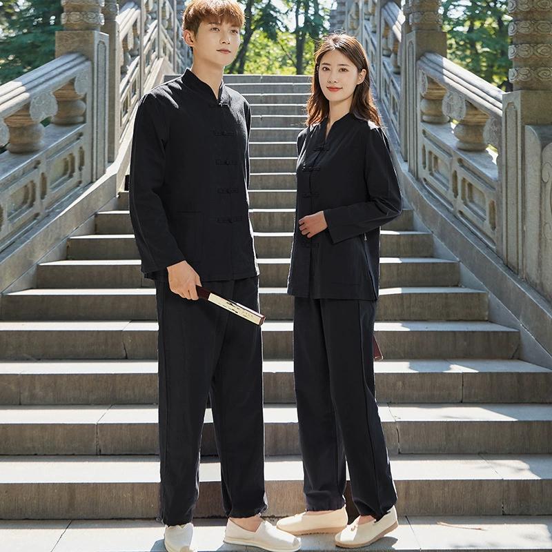 Women's Chinese Kung Fu Tai Chi Clothing Martial Arts Wushu Uniform Cotton Tops+pants Set Tai Chi Yoga Sports Exercise Suit