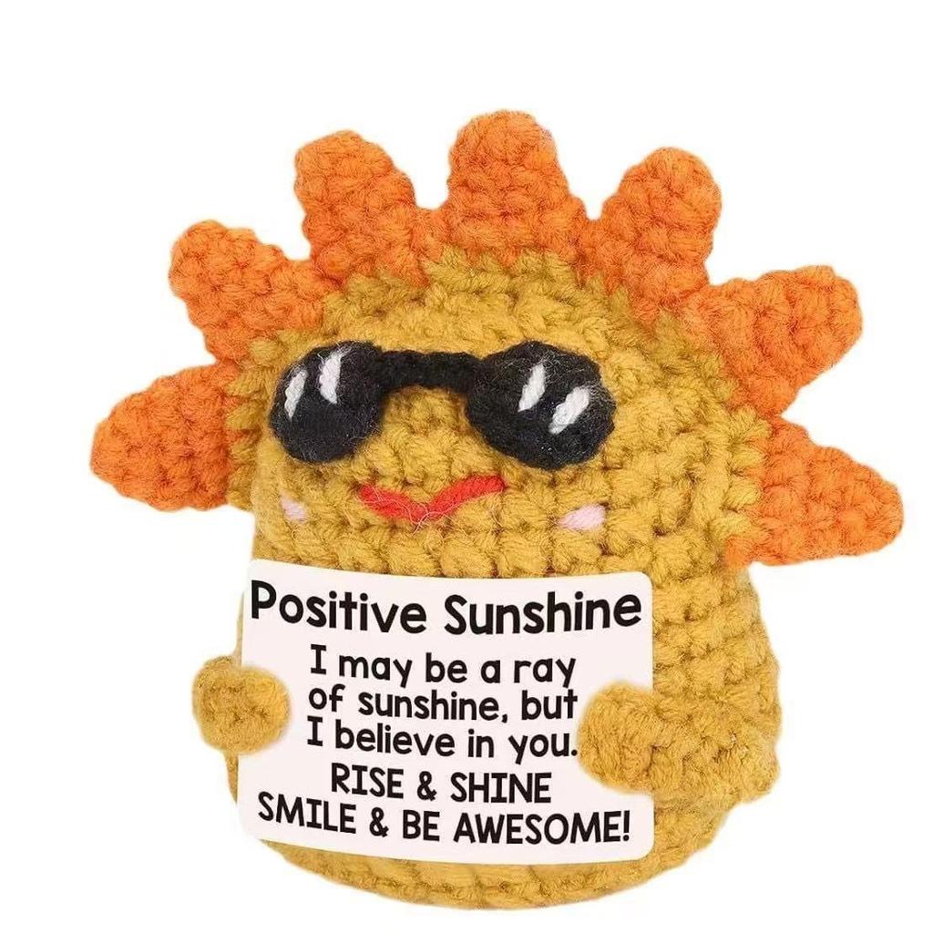 Handcrafted Wool Penguin Emoji Crochet Toy