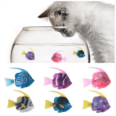 Elektrisches Fisch Katze Interaktives Spielzeug mit Licht Wasser Schwimmender Roboter Fisch Spielzeug Haustier Spielzeug