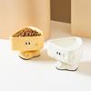 Large Capacity Ceramic Cat Bowl Cartoon Slow Eating Bowl Cute Pet Water Food Bowl  Multi-Pet