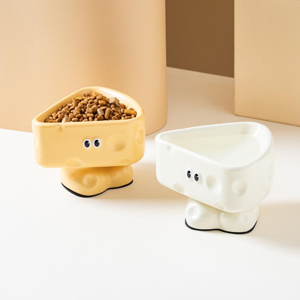 Large Capacity Ceramic Cat Bowl Cartoon Slow Eating Bowl Cute Pet Water Food Bowl  Multi-Pet