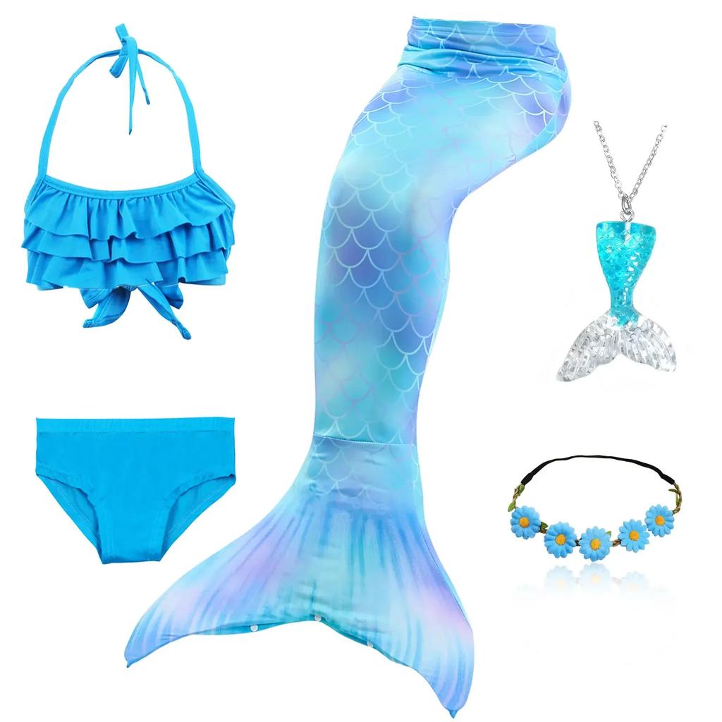Fancy Mermaid Tail Girls Mermaid Tail for Swimming Costume Mermaid Costume Swimwear Swimsuit Cosplay Birthday Party Halloween
