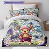 Juego de Ropa de Cama con Estampado de Dibujos Animados Colcha Funda de Colcha Funda de Almohada Decoración del Hogar Regalo de Cumpleaños (1 * funda nórdica + 2 * fundas de almohada, sin núcleo)
