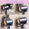 Gun Gray Wall Mount Hair Dryer Holder With No Drilling Wall Shelf Bathroom Storage For Home Use