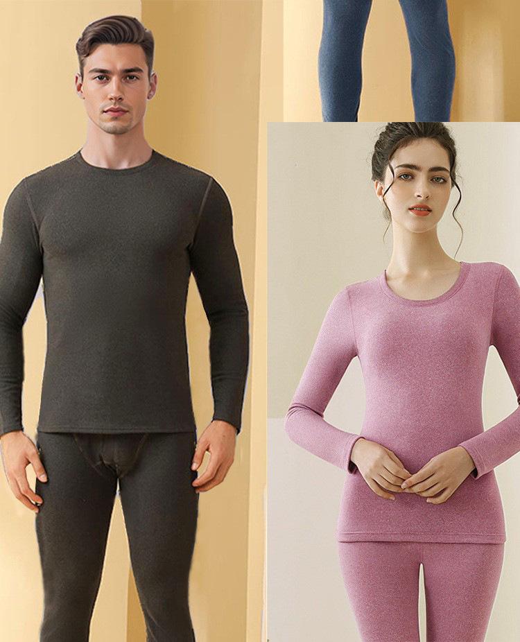 2025 Cashmere Silk Warm Underwear Set: Men's & Women's Autumn/Winter Wool Base Layer