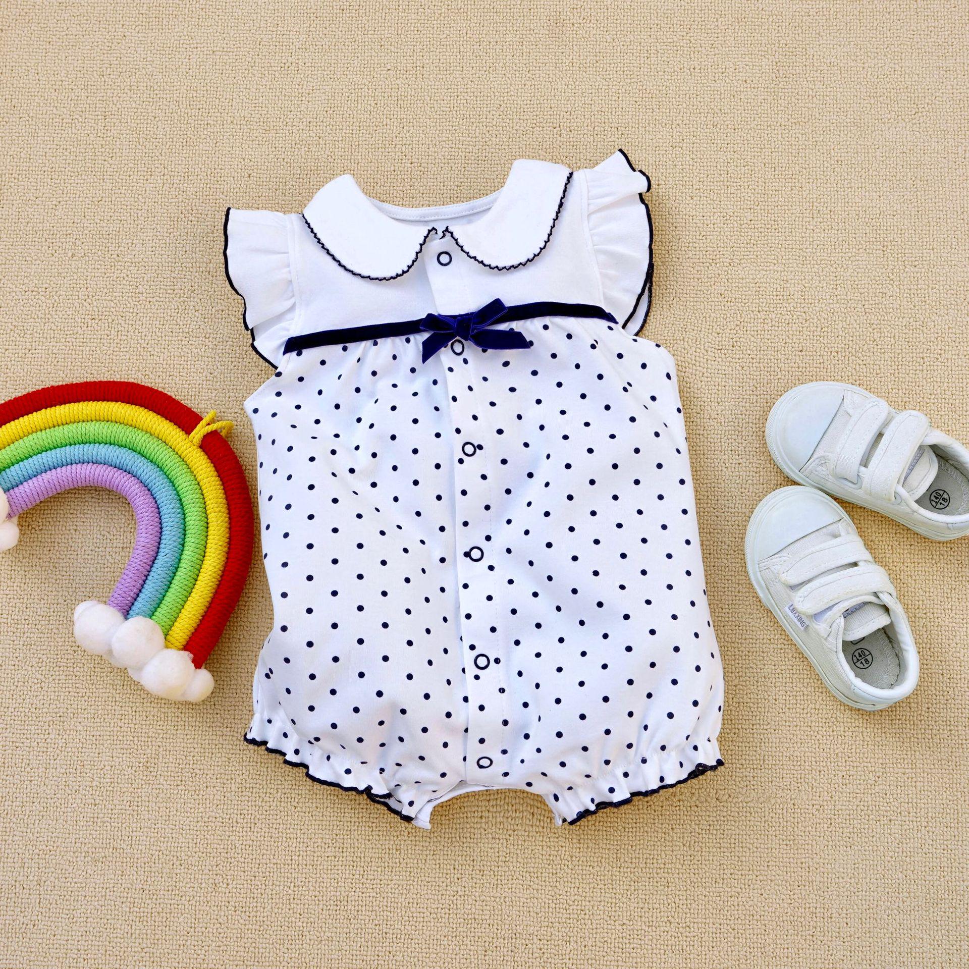 

Summer 2023 Baby Short Sleeve Cotton Romper: Cool Crawling Jumpsuit with Little Fly Sleeves (Fits 3-18 Months) 3M (59)