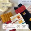 Lustige Pommes Damen Wadenlange Baumwollsocken - Bequem, Atmungsaktiv, Kreatives Cartoon-Design für Herbst/Winter