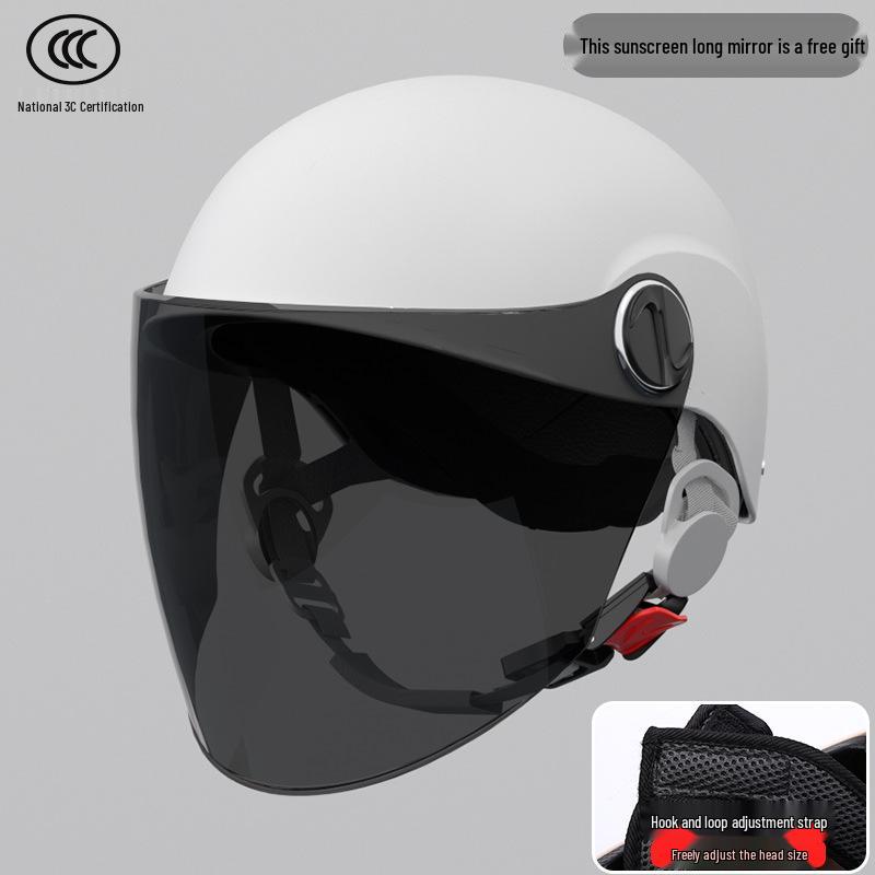 Certified Universal Half Helmet for Men & Women - Summer Sun Protection, All Seasons Motorcycle Use