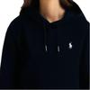 Polo Ralph Lauren FW23 Pony Logo Embroidered Hooded Fleece Long Sleeve Sweatshirt Women Sweatshirt Black 211817657-005
