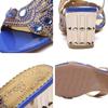 Women Summer Large Size Rhinestone Sandals Female Solid Non Slip Thick Middle Heel Casual Slippers