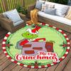 1pc Grinch Round carpet Painted Printed circular carpet, home door mat, outdoor travel protection carpet