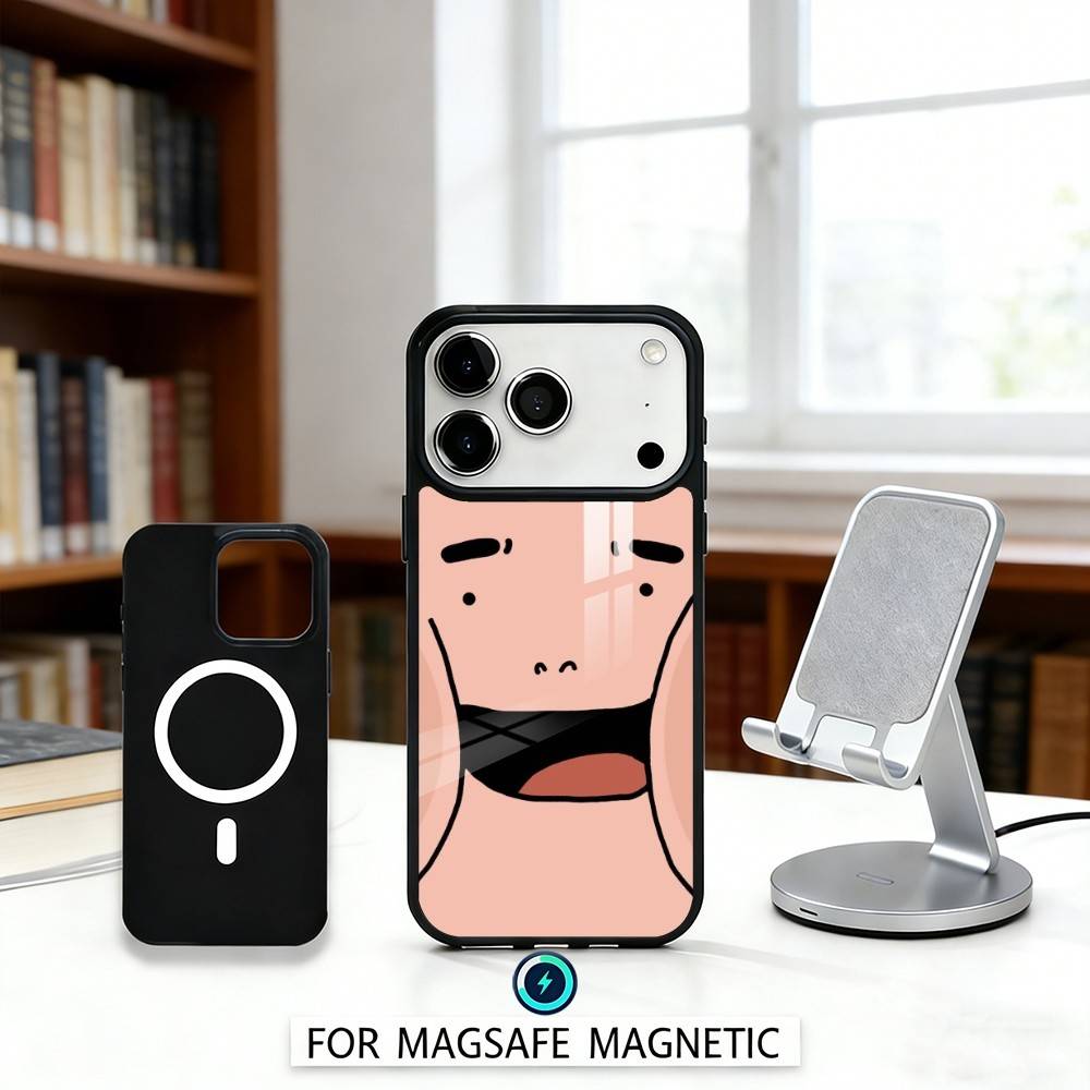 

F-FUNNY And cute stickers Phone Case Magnetic For iPhone17 16 15 14 13 12 Pro Max For Magsafe Wireless Charging Cover iPhone14PROMAX