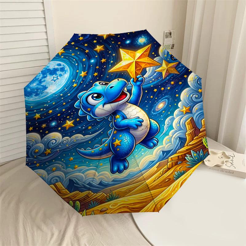 

1PC Dinosaur Umbrella-8-Rib Reinforced, Automatic Open, Lightweight & Durable, Fashion Accessory for Outdoor, J0385