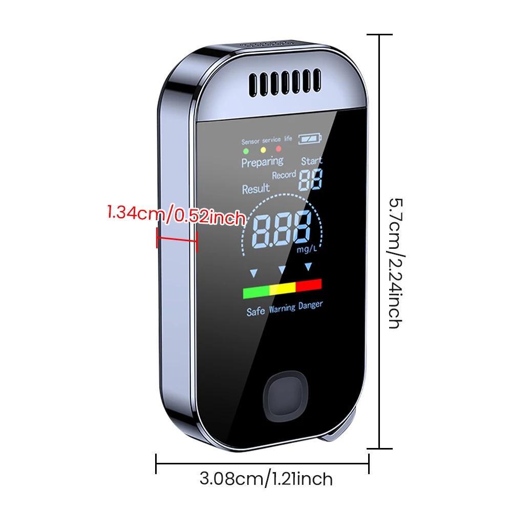 NEW Digital Breath Alcohol Tester Professional Breathalyzer With LCD Display USB Rechargeable Electronic Alcohol Tester Keychain