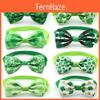 St.patrick's Day Pet Collar With Lovely Bow Lucky Green
