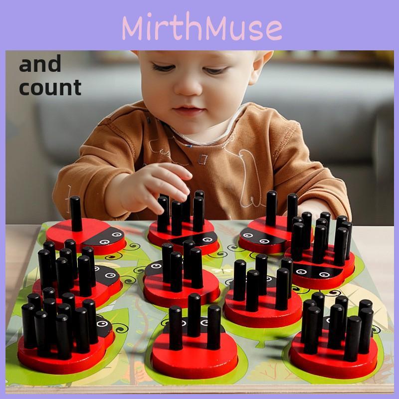 Wooden Insect Ladybug Number Matching Game Toy For Kids Learning Parentchild