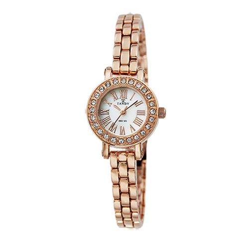 

[TANDY] TANDY Modern Classic Women s Rose Gold Metal Watch 4017 FREE
