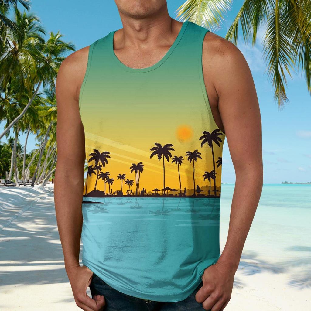 Summer Fresh Fashion New Beach Hawaii 3D Print Tank Top Tricou