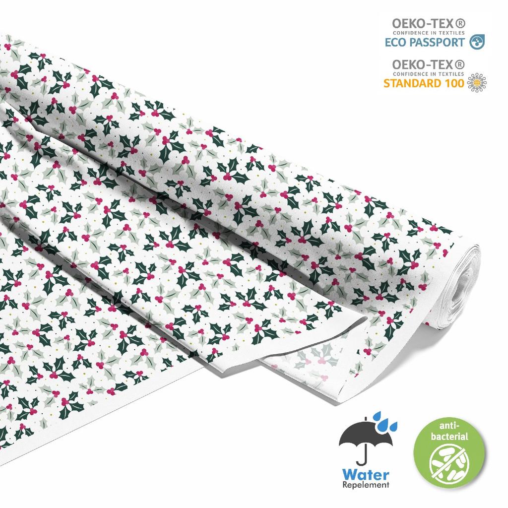 Outdoor Dekostoffe Oxford - Motiv Stechpalme