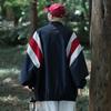 Herren Retro Japanischer Stil Bergjacke, Lockerer Schnitt, Trendiger Outdoor Stehkragen.