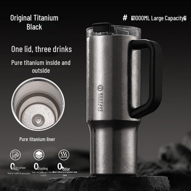 FUGUANG 1000ml 304 Stainless Steel Travel Coffee Mug
