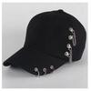 Baseball Cap Hat Metal Ring Chain Spring Summer Autumn Punk Hip Hop Rock Adjustable Unisex Men Women Outdoor Casual Cotton