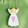 1Pc Silicone DIY Plaster Mold Pendant Hanging Ornament Dot Christmas Tree Heart Faceless Angel