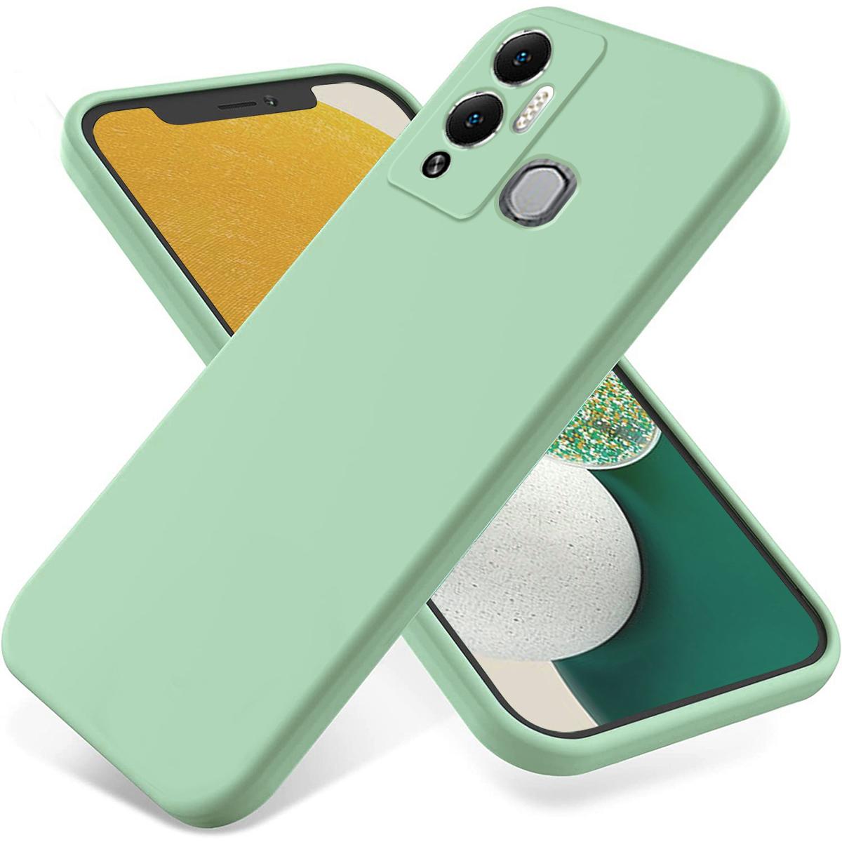 

Liquid Silicone Cover for Infinix Hot 12 Play NFC 4G/Hot 12 Play 4G,Soft Lining Protection Anti-Scratch Phone Case Green