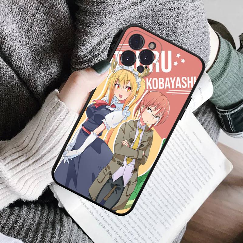 Miss Kobayashis Dragon Maid Anime Phone Case For iPhone 14 11 12 13 Mini Pro Max 8 7 6 6S Plus X SE 2020 XR XS Funda Case