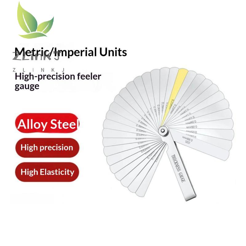 32Pcs/set Portable Durable Feeler Gauge Various Specifications Arc Stainless Steel Feeler Gauge  Gauge Rangefinder Onesize