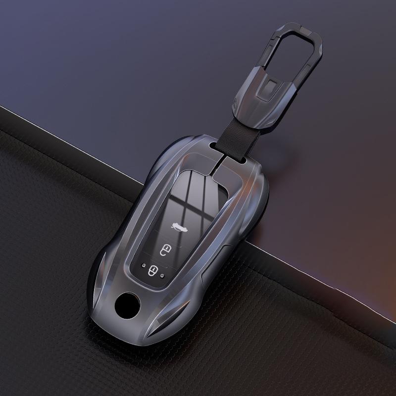 Metall Auto Fernbedienung Schlüsselhülle Hülle Halter Schale Tasche Anhänger Für Toyota Crown Mirai Alpharo Corolla Cross Prius Camry bZ4X bZ3 Rav4 bZ5