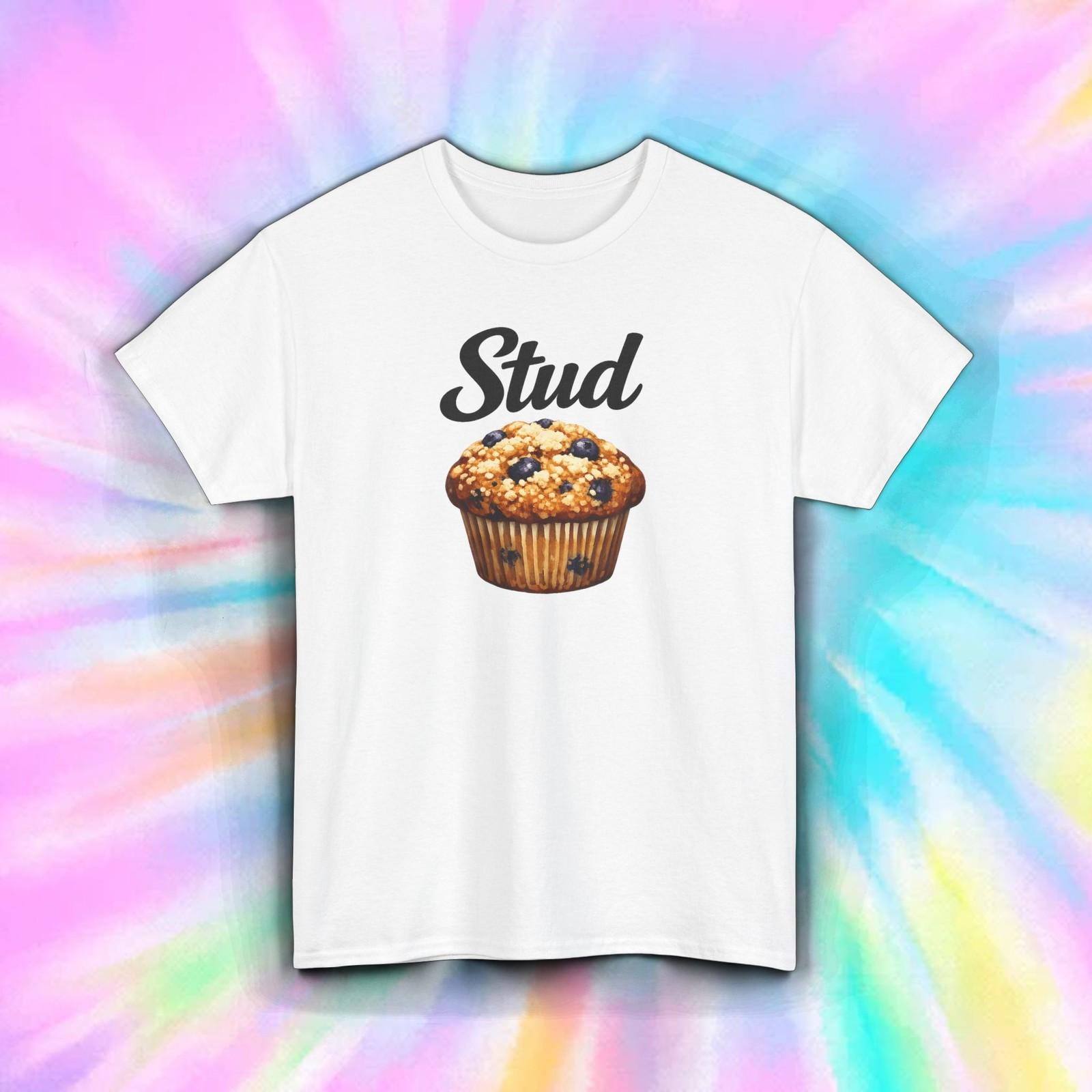 Stud Muffin Shirt Funny Bakery Pun Graphic Tee Valentines Gift S-5XL XXL