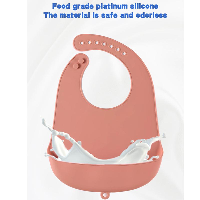 1/2pcs Food Grade Infant Eating Bibs Simple to Clean Baby Drool Towels Waterproof Children