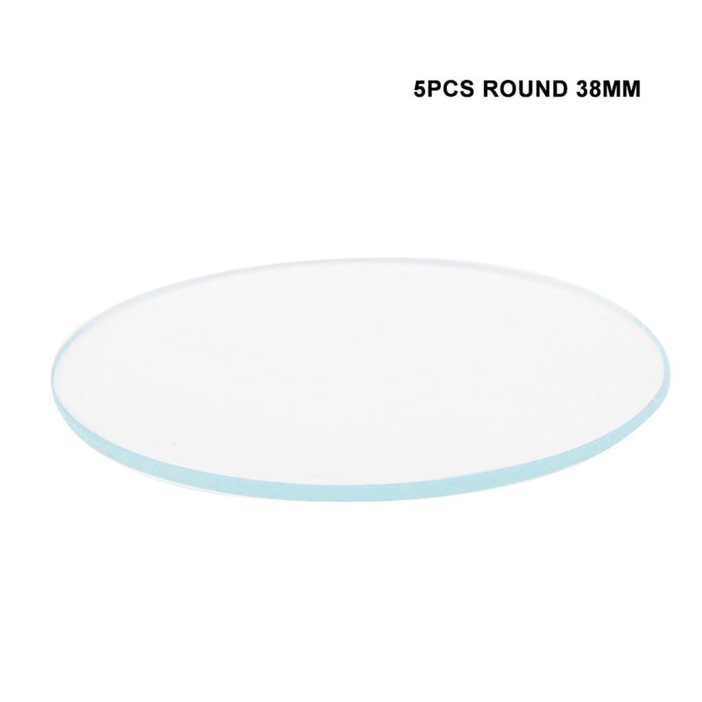 5PCS Runde 37/38/39MM Flache Uhr Kristall Objektiv Glas Ersatzteile Werkzeug