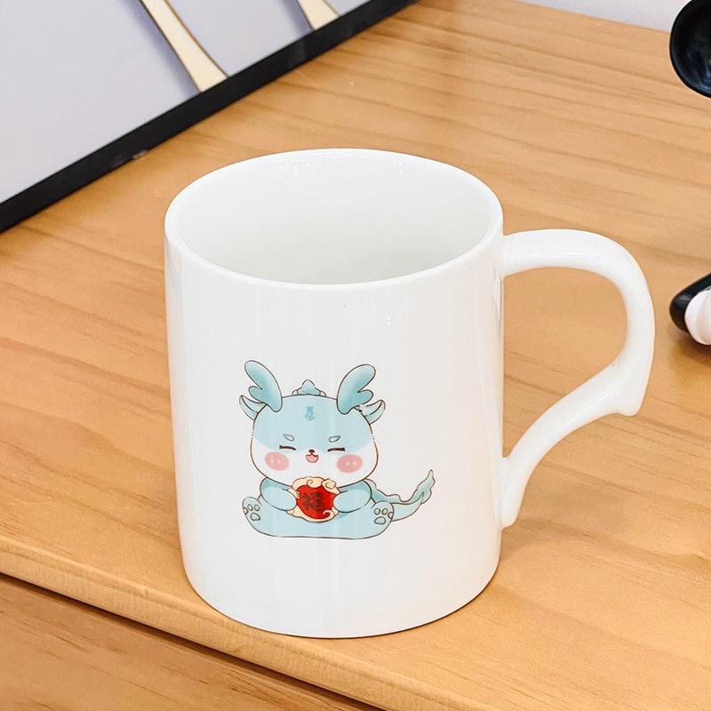 Roztomilý roztomilý medvídek Single Cup Kreslená dívka Keramický šálek Vysoce vypadající domácí Hrnek odolný vůči vysoké teplotě Malý dárek Kelímek na vodu