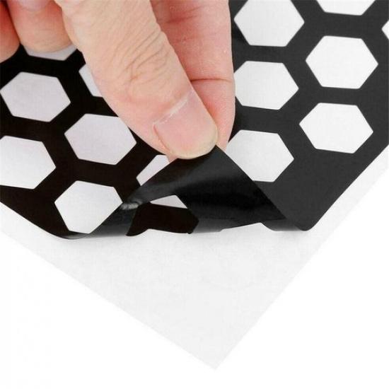 Black Honeycomb Decal Car Sticker For Tail Brake Light Cars Accessories 48x30cm