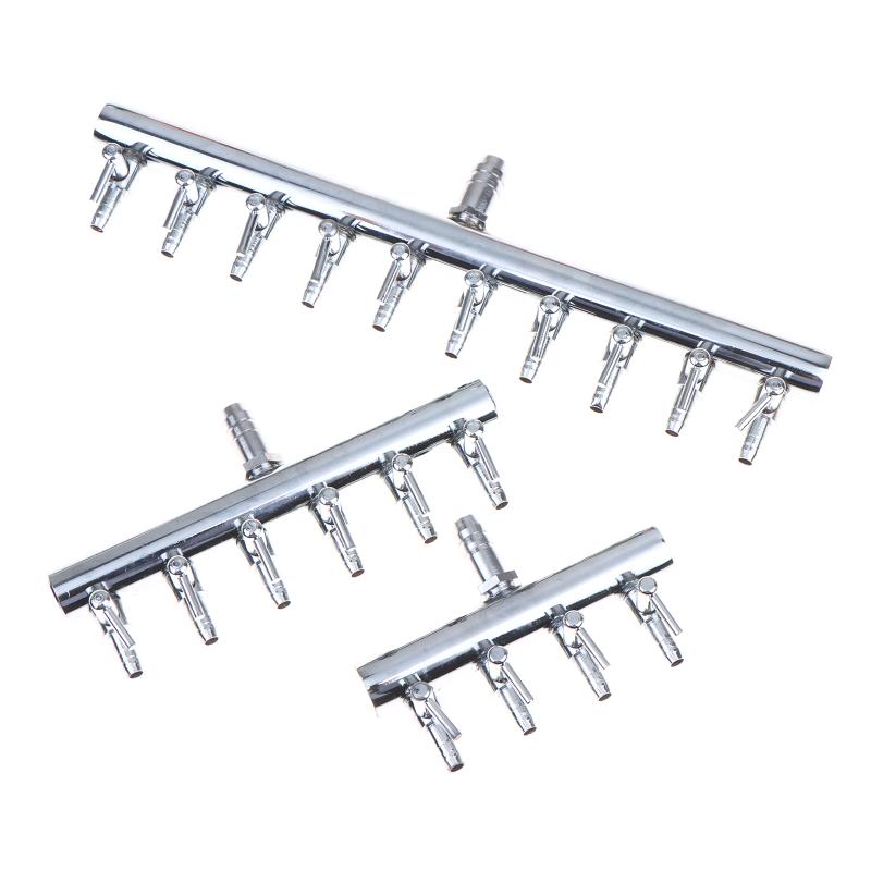 Stainless Steel 8MM Air Flow Splitter Distributor Pump Valves 4 6 10 Outlet for Bubble Tube Air Regulation