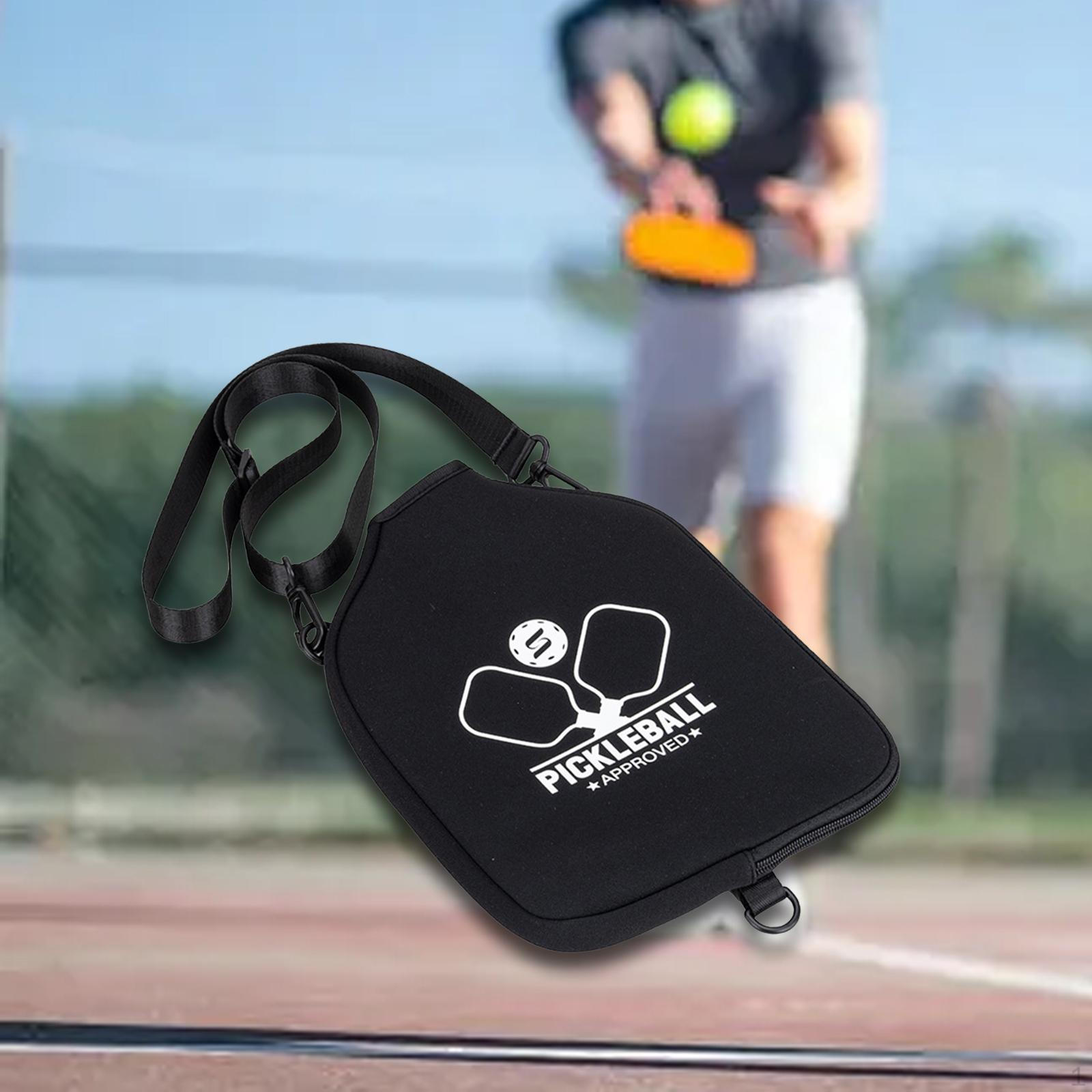 

Неопреновый чехол для пиклбольной ракетки, сумка для хранения, прочный, легкий протектор, чехол для улицы чёрный