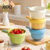 Kitchen Strainer with Handle Drain Basket And Fork Double-layer Separation Design Non-slip