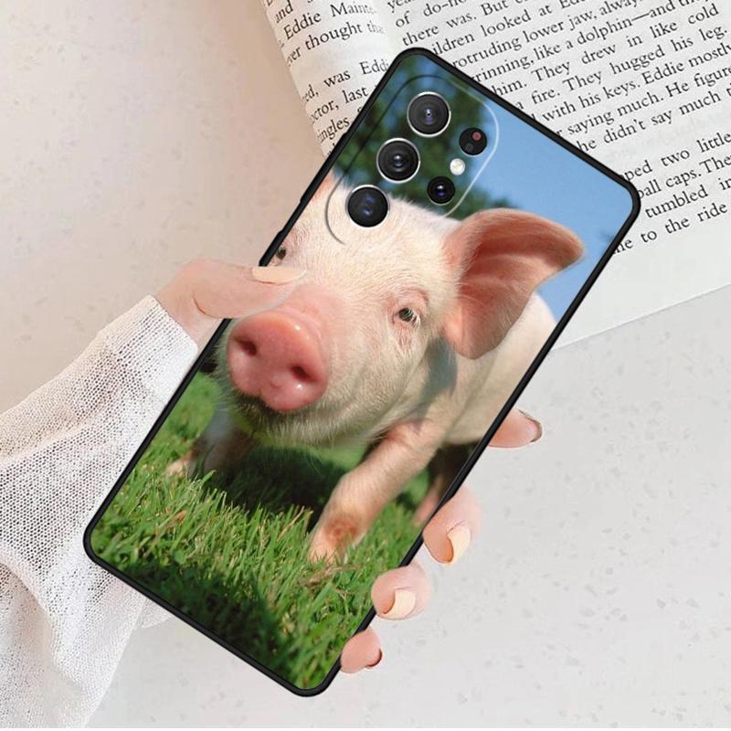 Funny Cartoon Pig Phone Case For Samsung Galaxy S25 S23 S30 S8 S21 S20 FE S24 S22 Note 10 20 Plus lite Ultra