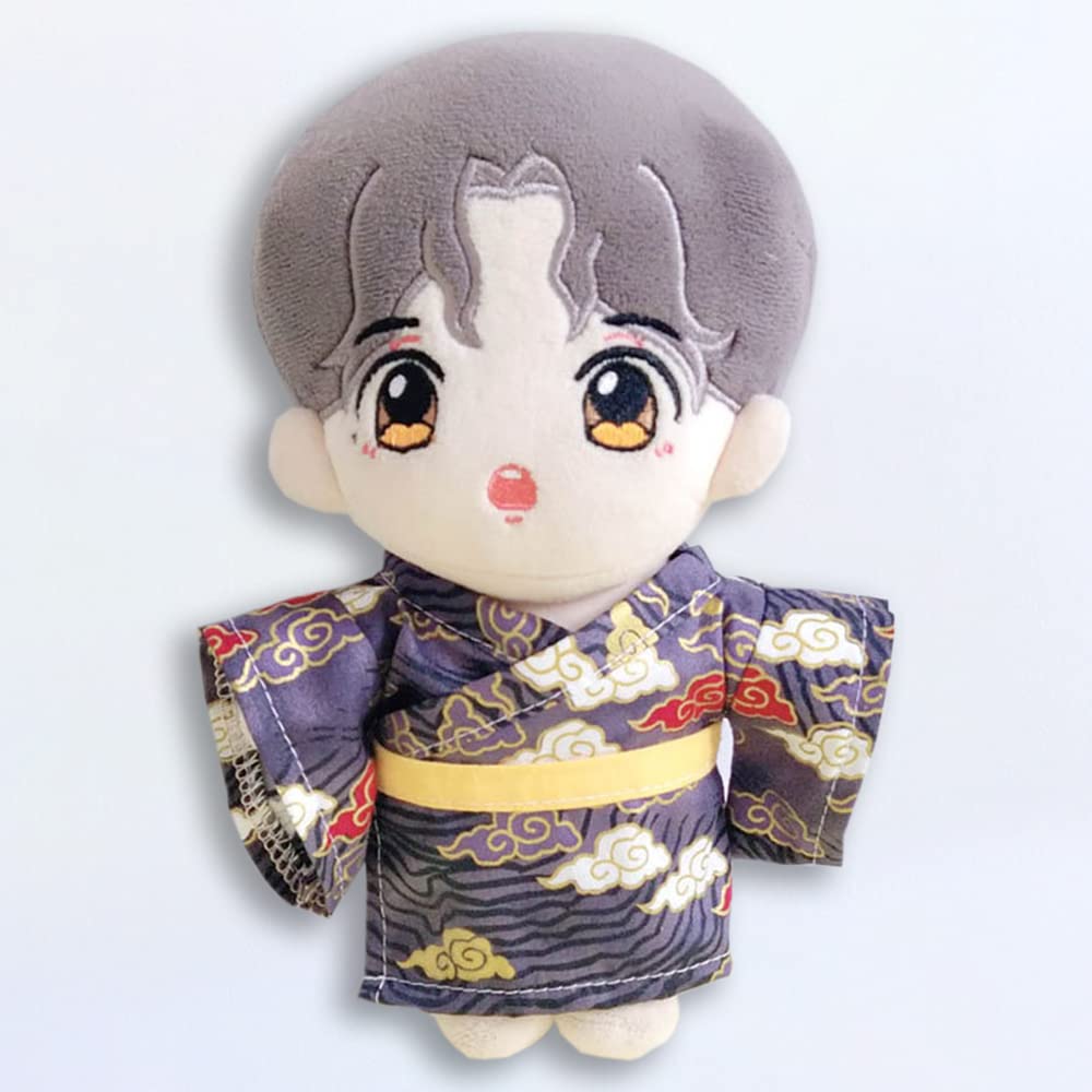 Niannyyhouse 20cm Doll Clothes Stuffed Animal Ancient Kimono Belt Dress Up Cotton Doll Clothes (a-4)