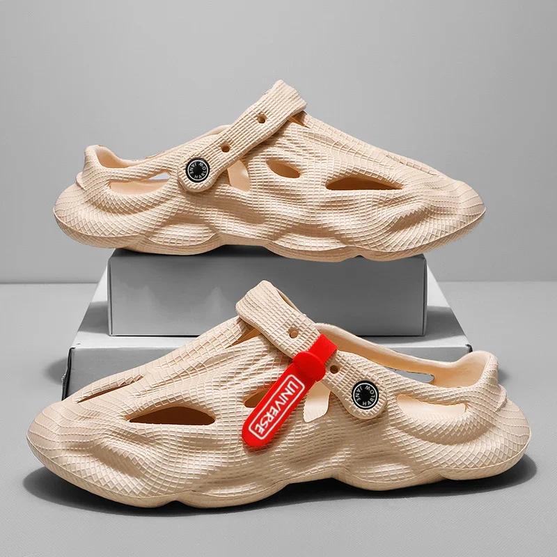 Male Shoes Sneakers Men's Genuine Leather Sandals Men's Slide Slipper Man Luxury 2024 Original Brands Shoes Flip Flop Slippers