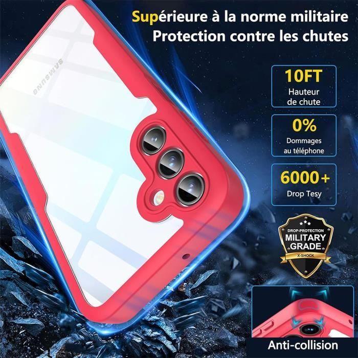Coque 360 - Samsung - Galaxy A15 5G - Protection Intégrale - Rouge - Absorption des chocs