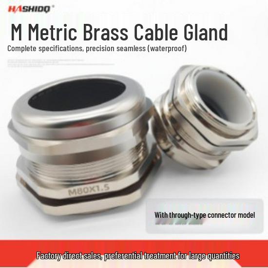 Nickel-Plated Brass Waterproof Metal Cable Gland PG/M Series IP68