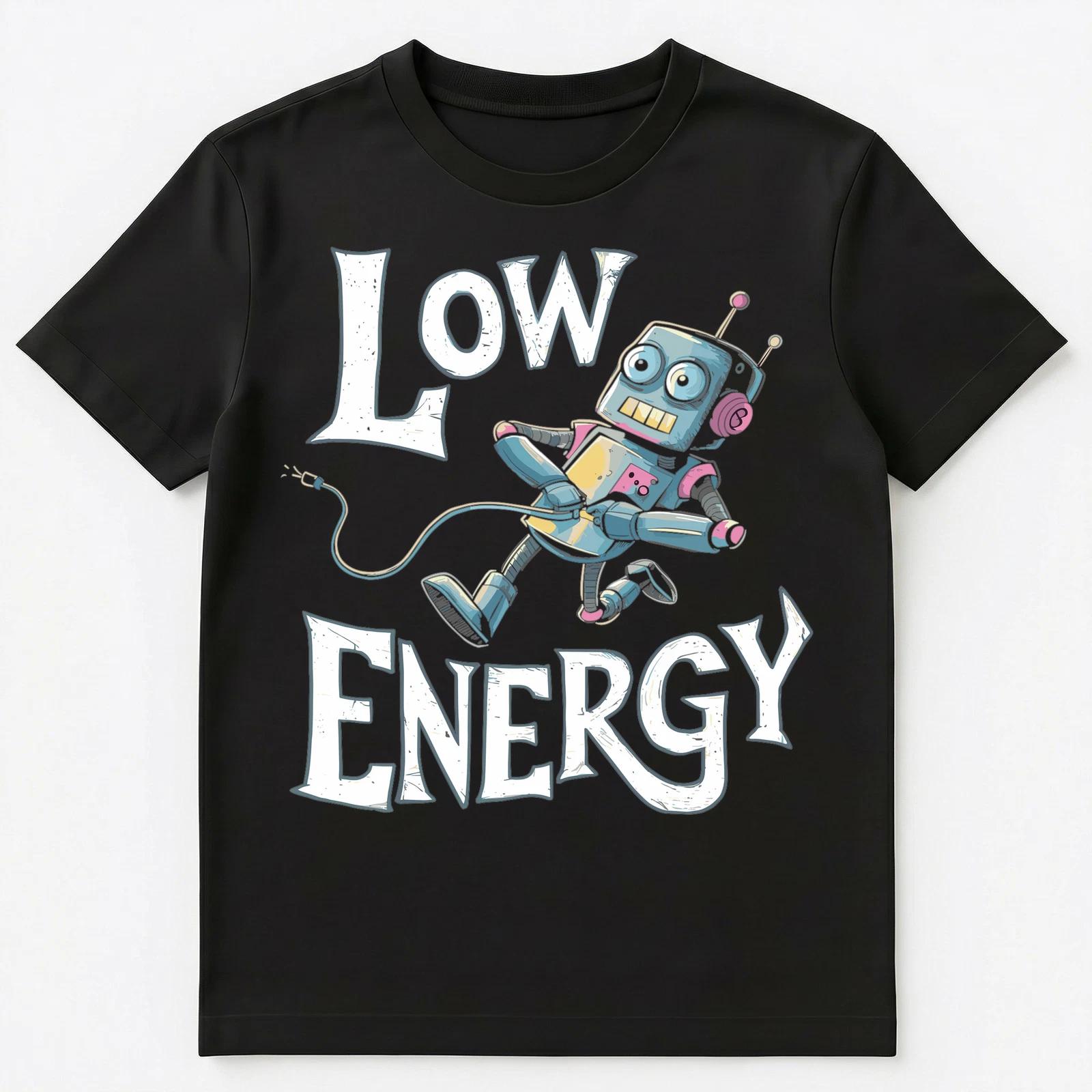 

Funny Low Energy Charging Robot Unisex T-Shirt S
