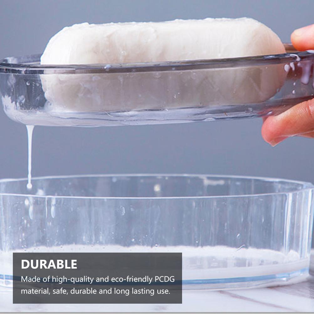 Tragbare Seifendose mit Ablaufhalter für Badezimmer, Reise, selbstentleerendes Ablagegestell für Seifenstücke, PCDG-Material, langlebige Nutzung