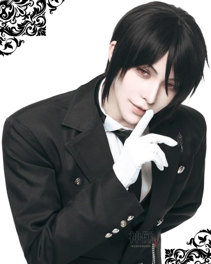 Sebastian Michaelis Cosplay-kostyme med Black Butler Voksenkostyme for Skole- og Sceneopptredener Michaelis Cosplay med Størrelse [Utmerket Kvalitet]