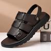 2025 Summer New First-layer Cowhide Sandals Men's Leather Casual Sandals Open-toed Beach Shoes Soft-soled Non-slip Shoes