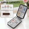 Weekly Pill Organizer with Labels - 8 Compartments Travel-Size Moistureproof Airtight Pill Case for Daily Use Large Medicine Box