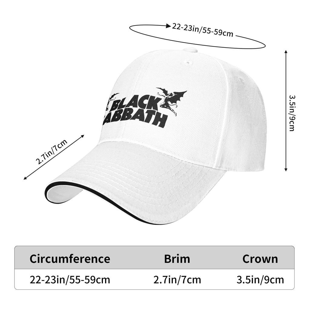 Women Men Black Cool Sabbaths Rock Band Outdoor Hat Spring  Adjustable Cap Casual Baseball Cap Fashion Sunscreen Hats